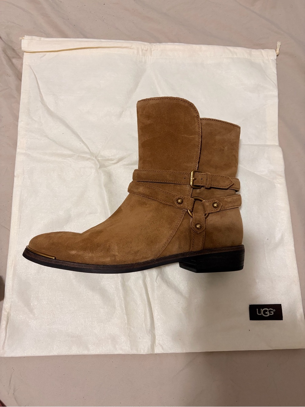 UGG Women’s Chestnut Suede Harness Ankle Boot